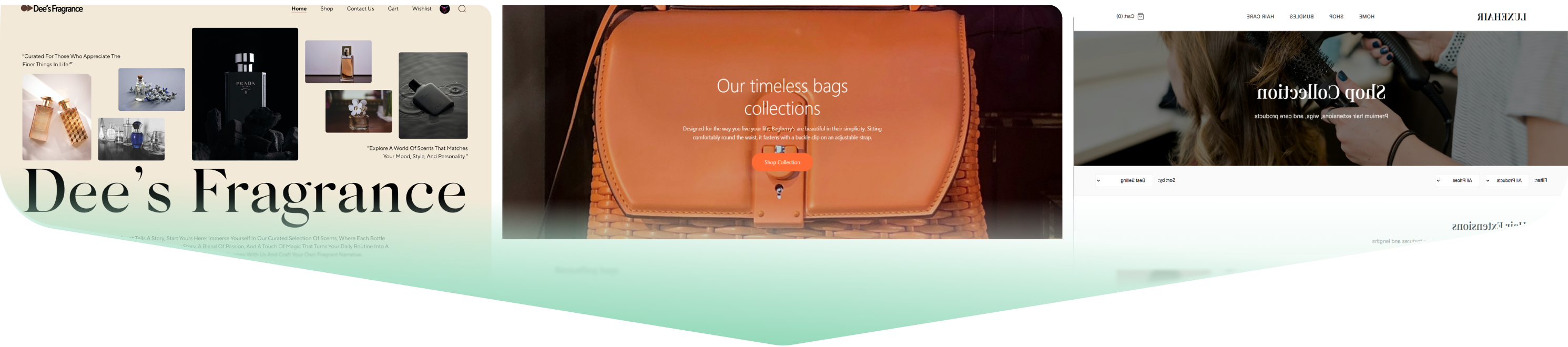 Website themes showcase